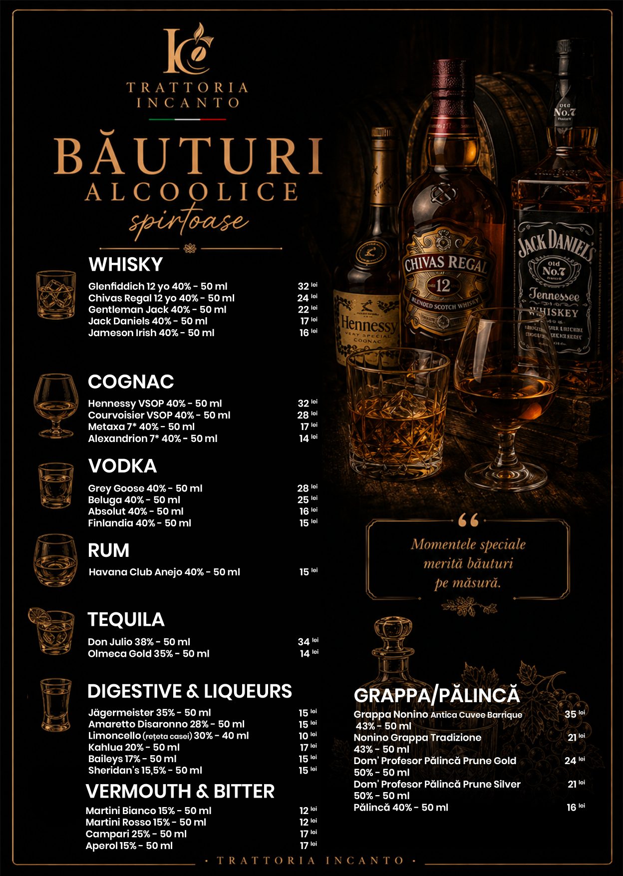 Trattoria Incanto Bauturi pagina 2