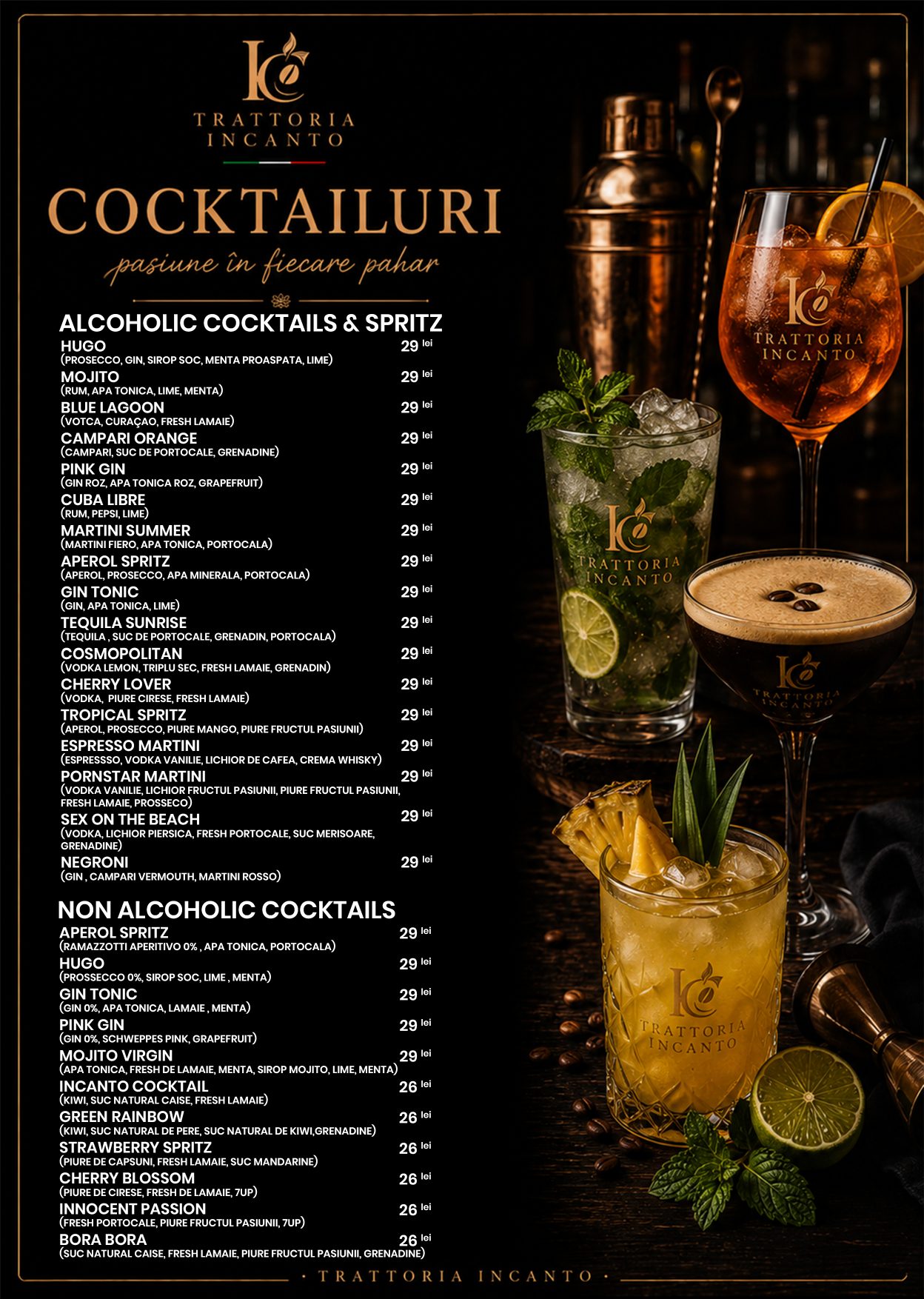 Trattoria Incanto Bauturi pagina 6