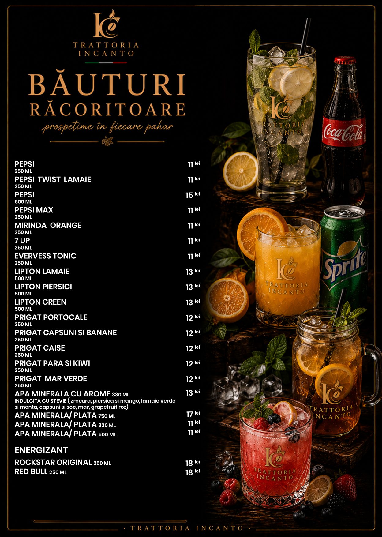 Trattoria Incanto Bauturi pagina 8